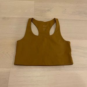 Girlfriend Collective Paloma Racerback Sports Bra Size Medium | Brown